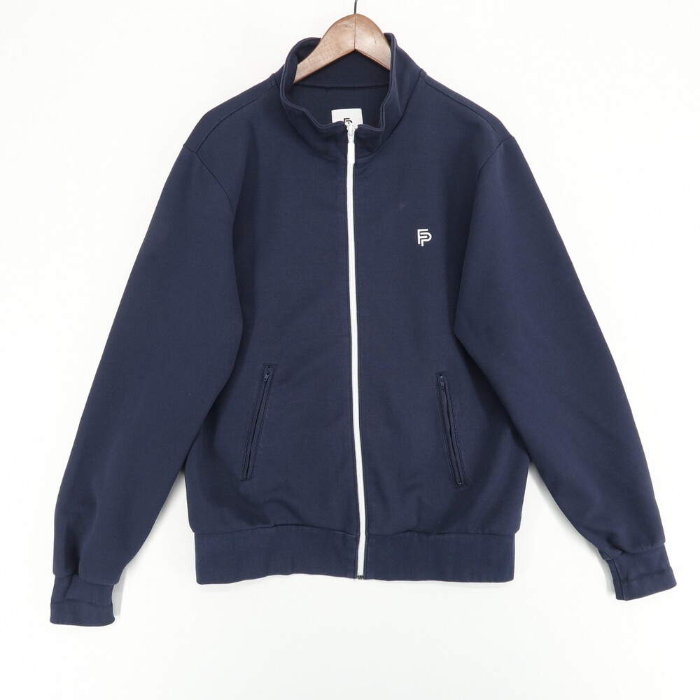 Flint Park Court Jacket Mens Medium Navy Blue Full Zip Tennis